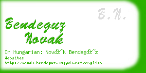 bendeguz novak business card